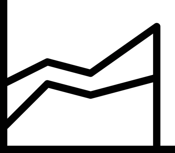 Icona Del Grafico Area Illustrazione Vettoriale Minimalista — Vettoriale Stock