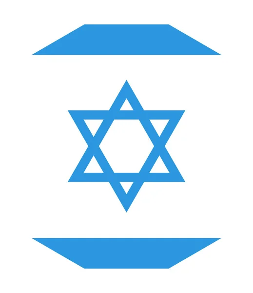 Bandeira Israel Isolado Fundo Branco Ilustração Vetorial —  Vetores de Stock