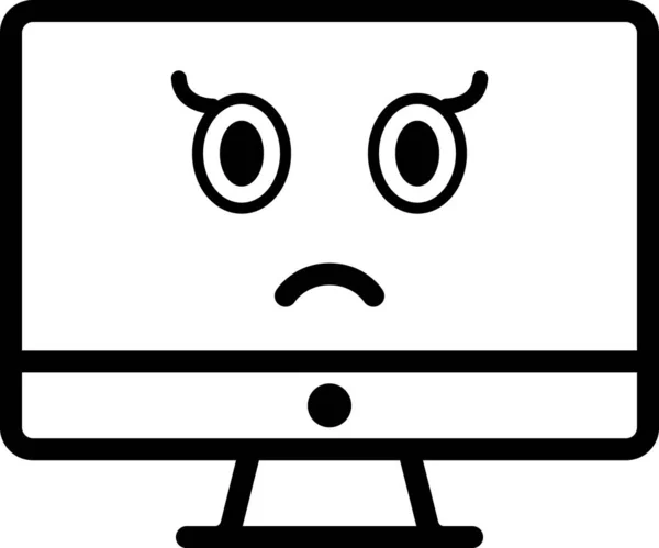 Espressione Faccia Emoticon Vettore Triste Sorpresa Faccia Avatar — Vettoriale Stock