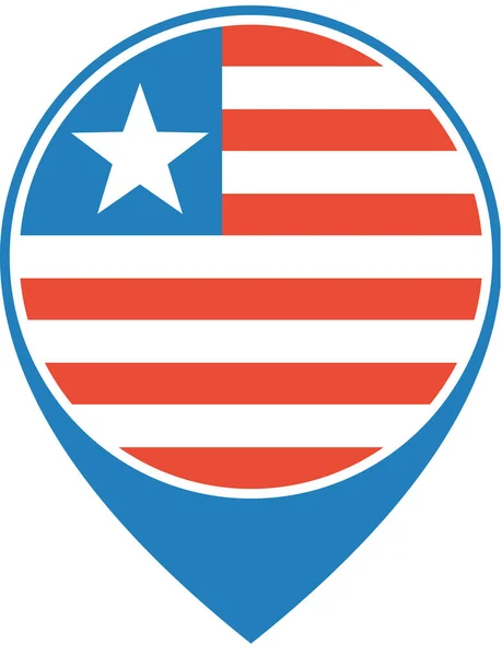 Liberya Bayrağı Dünya Bayrağı Konsepti — Stok Vektör