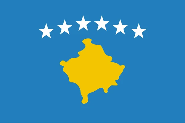 Zászló Koszovó Világlobogó Koncepció Háttér — Stock Vector