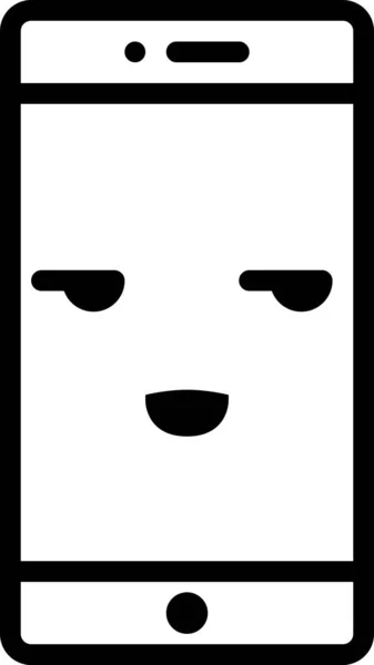 Χαμόγελο Πρόσωπο Avatar Στην Οθόνη Smartphone Επίπεδη Εικονίδιο Διάνυσμα Εικονογράφηση — Διανυσματικό Αρχείο