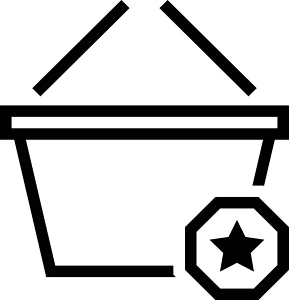 Korbsymbol Minimalistische Vektorillustration — Stockvektor