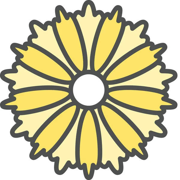 Papatya çiçeği süslemesinin vektör illüstrasyonu, çiçek çiçeği çiçeği sanatı