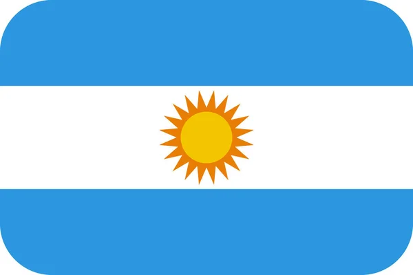 Bandera Argentina Icono Plano Ilustración Vectorial — Archivo Imágenes Vectoriales