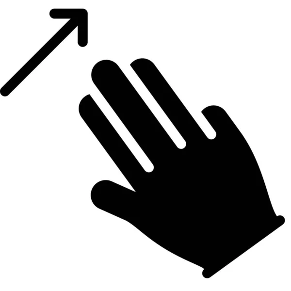 Sveper Upp Handikonen Touch Finger Vektor Illustration — Stock vektor
