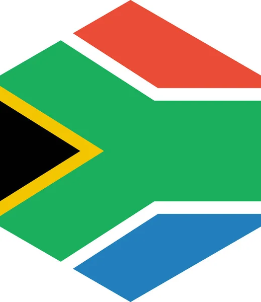 Sydafrika Isolerad Vit Bakgrund Vektor Illustration — Stock vektor