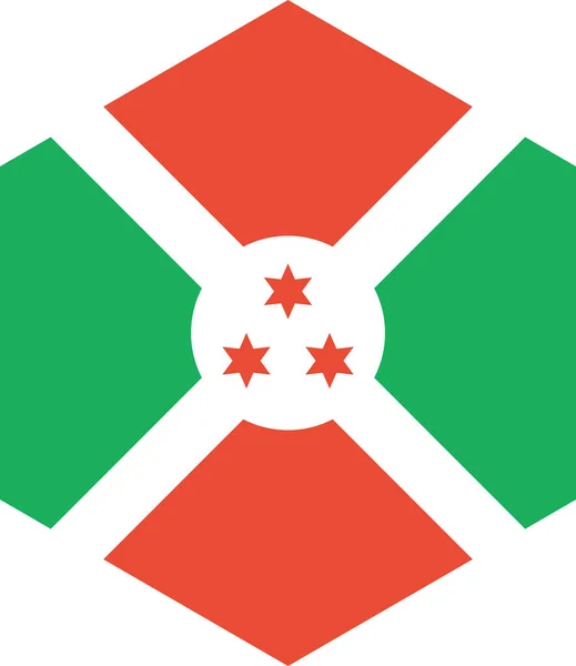 Flagga Burundi Vektor Illustration — Stock vektor