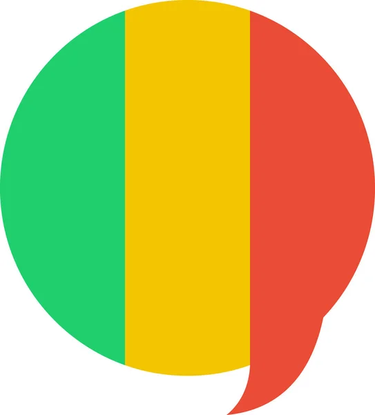 Vlag Van Mali Eenvoudig Stijlvol Ontwerp — Stockvector