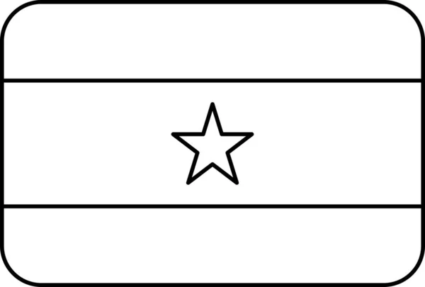 Флаг Ганы Изолирован Белом Фоне Векторная Иллюстрация — стоковый вектор