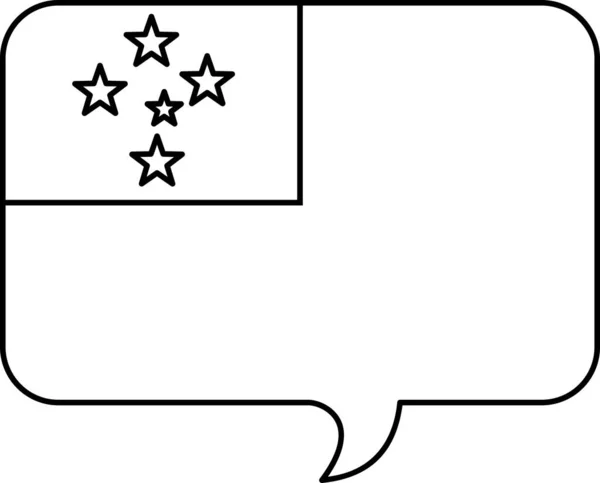Jazyk Ikony Samoa Vektorová Ilustrace — Stockový vektor