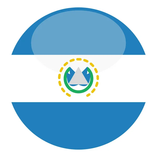 Bandera Salvador Aislada Sobre Fondo Blanco Ilustración Vectorial — Vector de stock