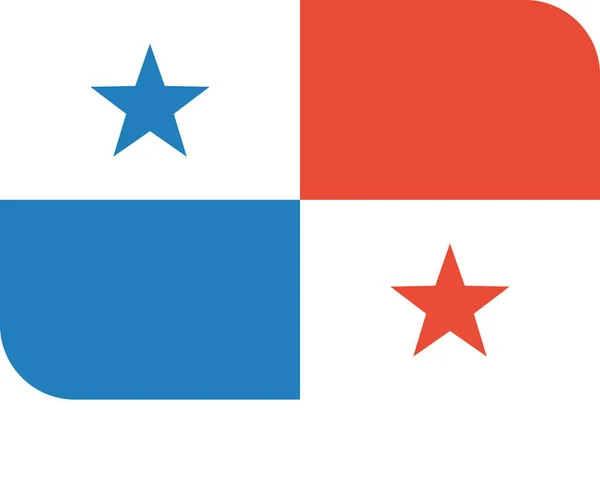 Flagga Panama Platt Ikon Vektor Illustration — Stock vektor