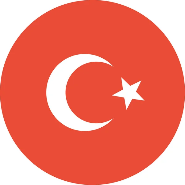 Illustration Vectorielle Drapeau Turquie — Image vectorielle