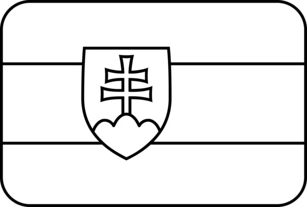 Drapeau Slovaquie Illustration Vectorielle — Image vectorielle