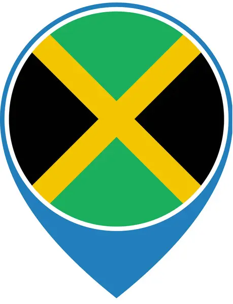 Vlag Van Jamaica Achtergrond Concept Wereldvlag — Stockvector