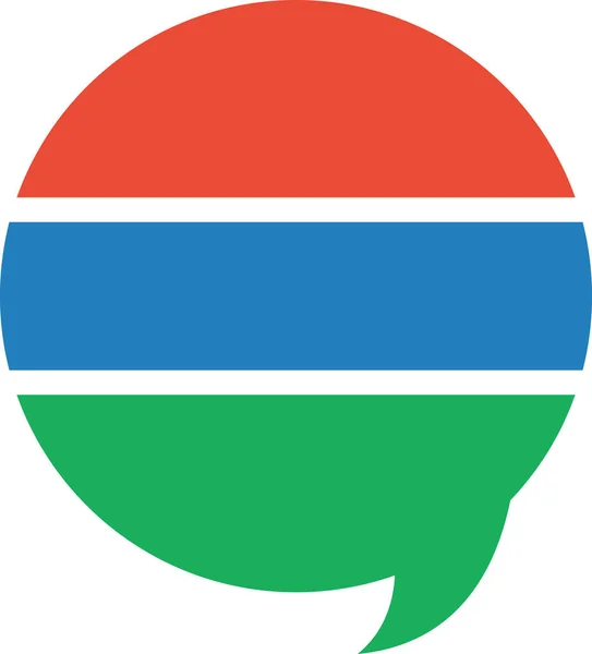 Vlag Van Gambia Eenvoudig Stijlvol Ontwerp — Stockvector