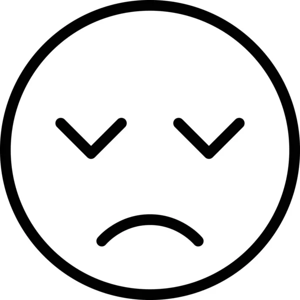 Λυπημένο Πρόσωπο Avatar Emoticon Έννοια Διάνυσμα Εικονογράφηση — Διανυσματικό Αρχείο