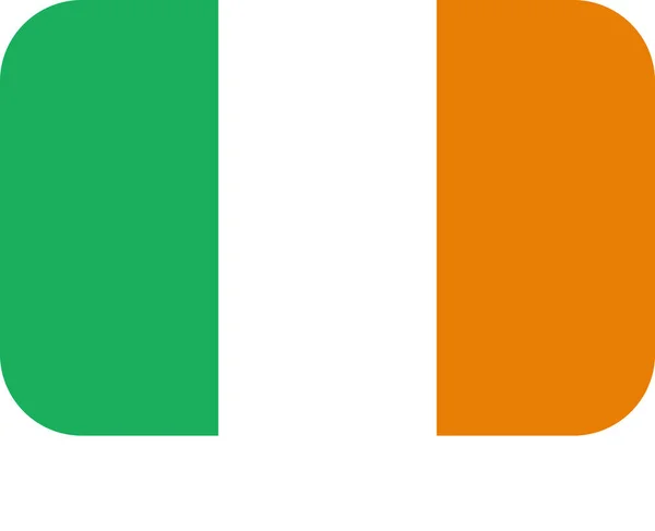 Bandeira Irlanda Ícone Plano Ilustração Vetorial —  Vetores de Stock