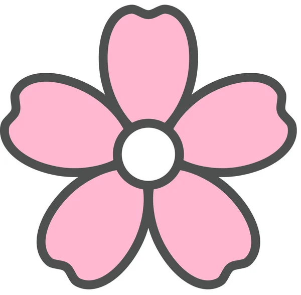 Resumo Ilustração Vetorial Pétalas Flor Sakura Arte Flora Florida — Vetor de Stock