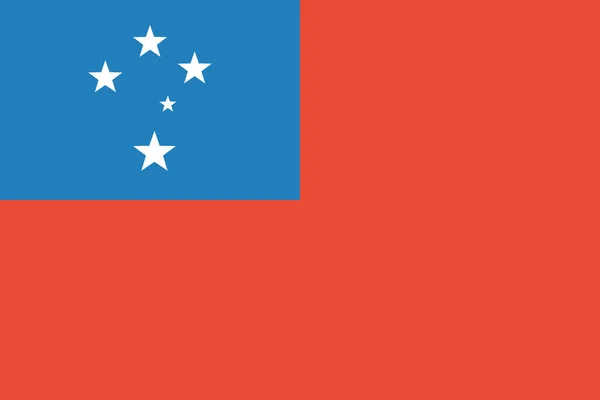 Vektorová Ilustrace Vlajky Samoy — Stockový vektor