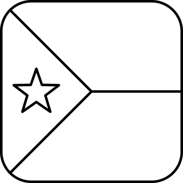 Příznak Ploché Ikony Džibuti Vektorová Ilustrace — Stockový vektor