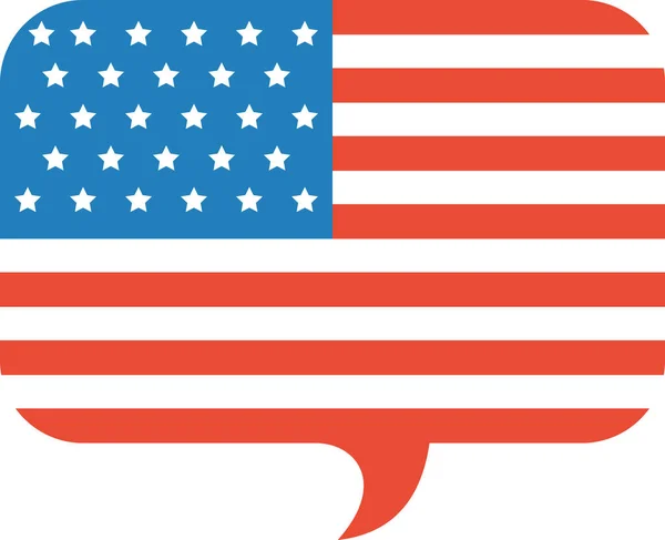 Bandeira Dos Estados Unidos América Flat Icon Vector Illustration — Vetor de Stock