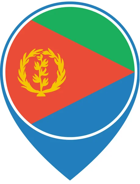 Flag Eritrea Flat Icon Vector Illustration — Stock Vector