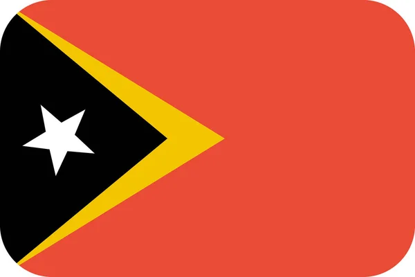 Flagga Timor Leste Vektor Illustration — Stock vektor