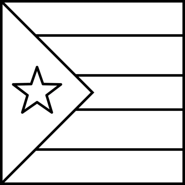 Ilustración Del Vector Bandera Puerto Rico — Archivo Imágenes Vectoriales