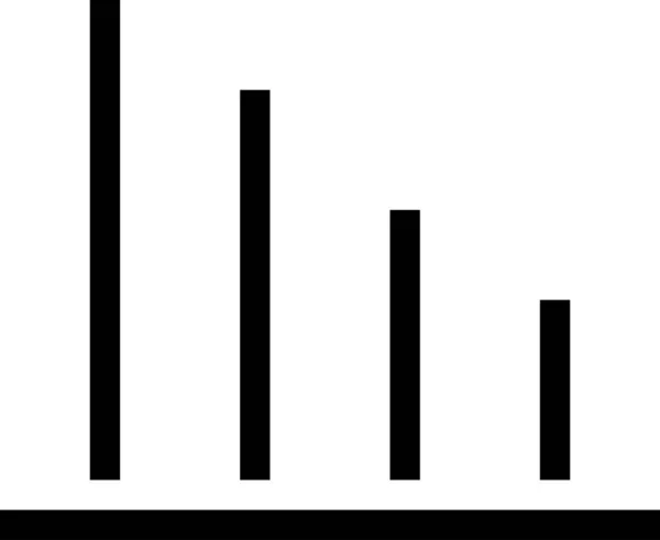 Pylväsdiagrammin Kuvake Minimalistinen Vektorikuvaus — vektorikuva