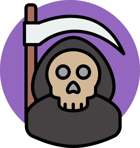 Halloween Morte Ícone Ilustração Vetorial —  Vetores de Stock