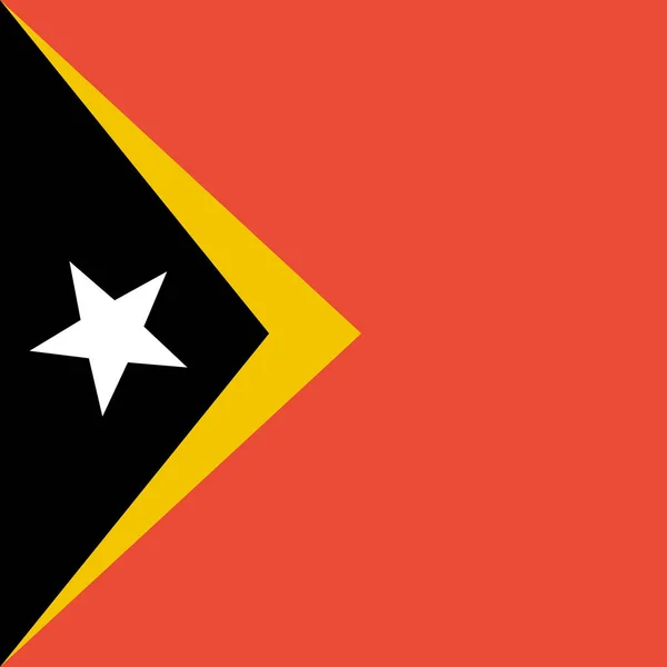 Bandera Timor Leste Vector Ilustración — Vector de stock