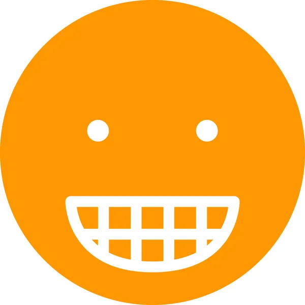 Sorriso Faccia Avatar Emoticon Vettoriale Illustrazione — Vettoriale Stock