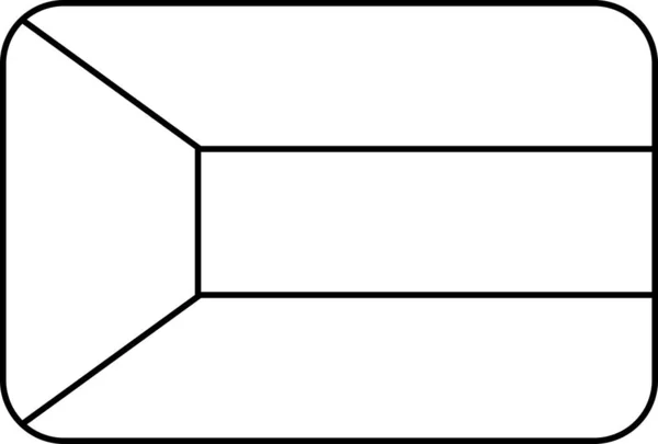 Kuveyt Bayrağı Düz Simgesi Vektör Illüstrasyonu — Stok Vektör