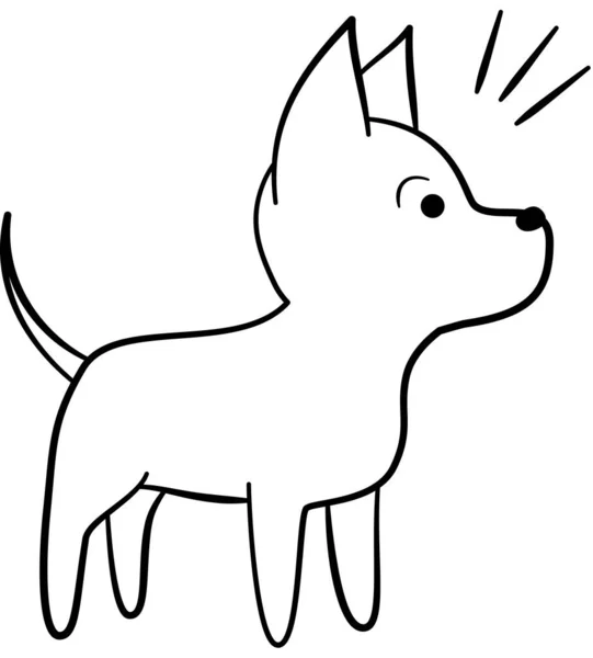 Вираз Обличчя Собаки Оповіщення Векторні Ілюстрації — стоковий вектор