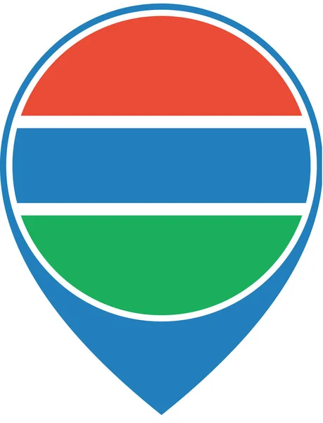 Флаг Гамбии Концепция Мирового Флага — стоковый вектор
