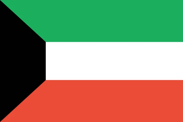 Флаг Кувейта Концепция Мирового Флага — стоковый вектор