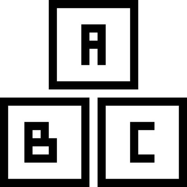 Abc Block Vector Illustration Background — Stock Vector