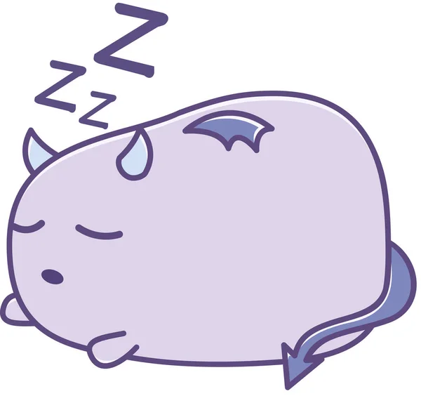 Sleeping Expression Fattie Cartoon Character Vector Illustration — Stock Vector