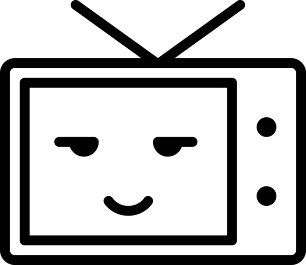 Cara Televisión Aislada Sobre Fondo Blanco Ilustración Vectorial — Archivo Imágenes Vectoriales