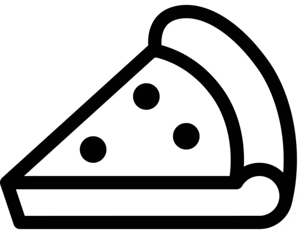 Itali Ikon Pizza Ilustrasi Vektor - Stok Vektor