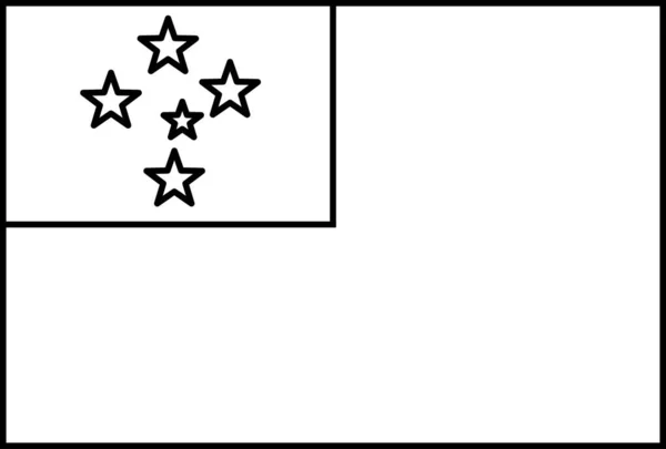 Flaga Samoa Wektor Ilustracji — Wektor stockowy