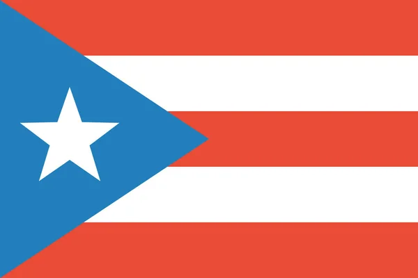 Porto Riko Vektör Illüstrasyonunun Bayrağı — Stok Vektör