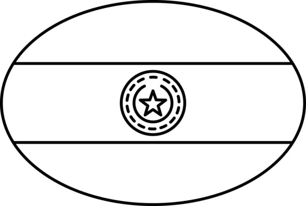 Bandeira Ícone Paraguai Ilustração Vetorial — Vetor de Stock
