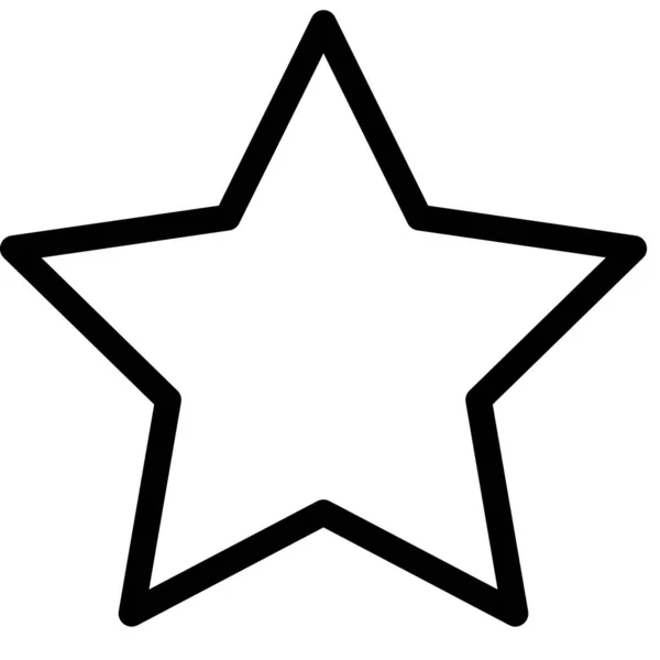 Sternsymbol Isoliert Auf Weißem Hintergrund Vektorillustration — Stockvektor