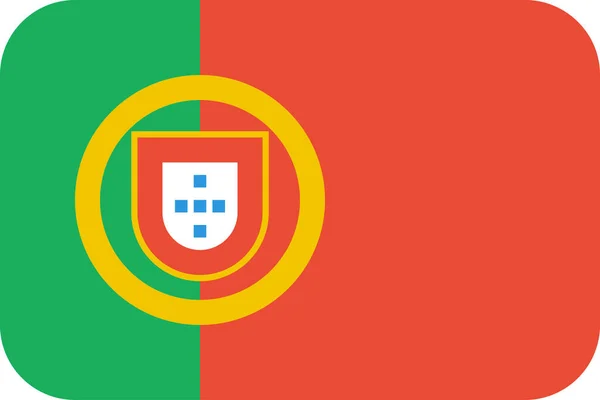 ポルトガルの旗ベクトルイラスト — ストックベクタ