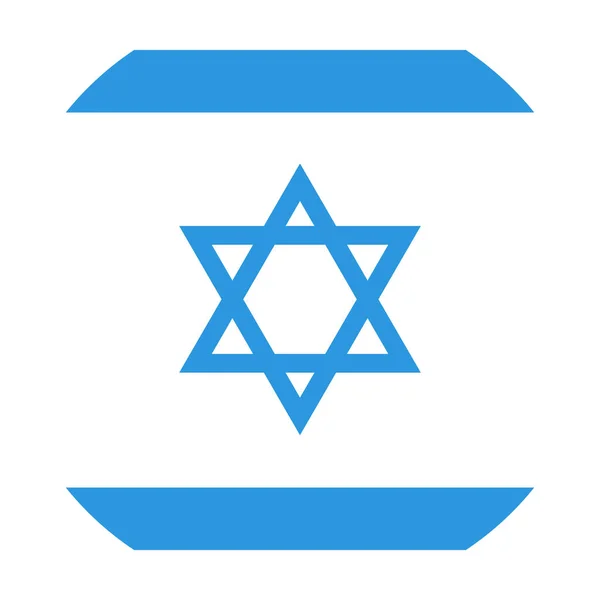 Bandera Israel Icono Plano Vector Ilustración — Archivo Imágenes Vectoriales