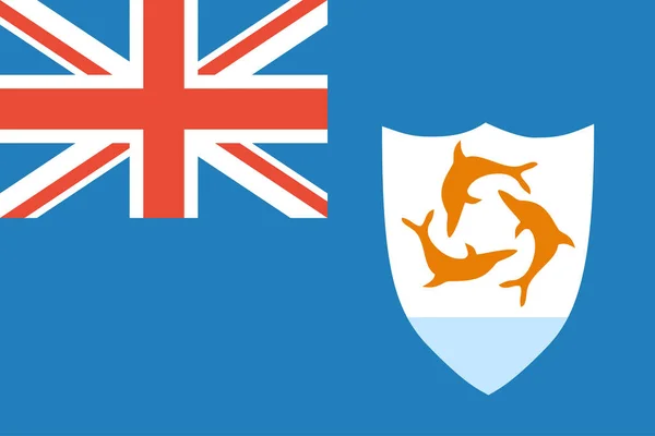 Vlag Van Anguilla Achtergrond Concept Wereldvlag — Stockvector