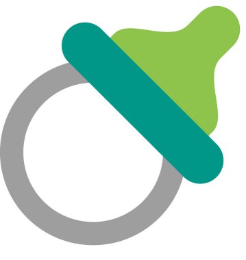 kauçuk göğüs ucu düz simgesi, vektör illüstrasyonu